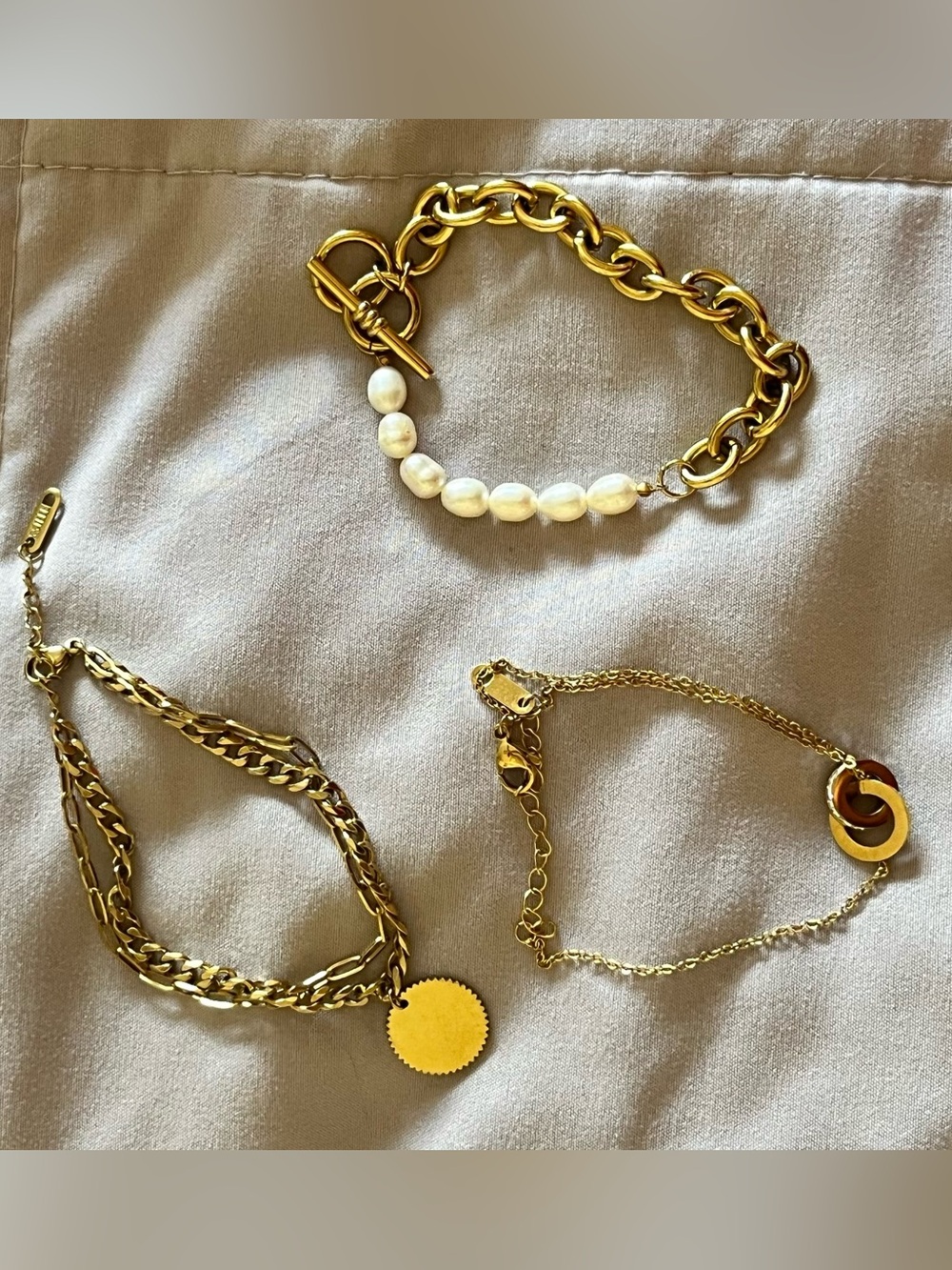 Gold Multi-Layer bracelet Set - Picture 2 of 5